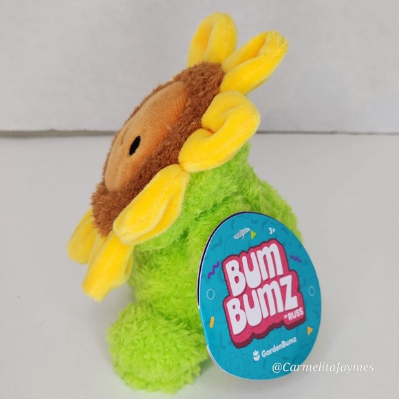 SUNNY 🌻 Yellow Sunflower GardenBumz Official Kellytoy Russ Bum Bumz Plush NWT - Picture 4 of 10